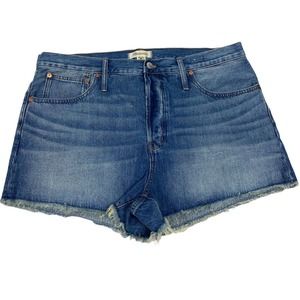 Madewell Shorts Berriman Relaxed Cutoff Denim Shorts Mc643 Button Fly Frayed 33